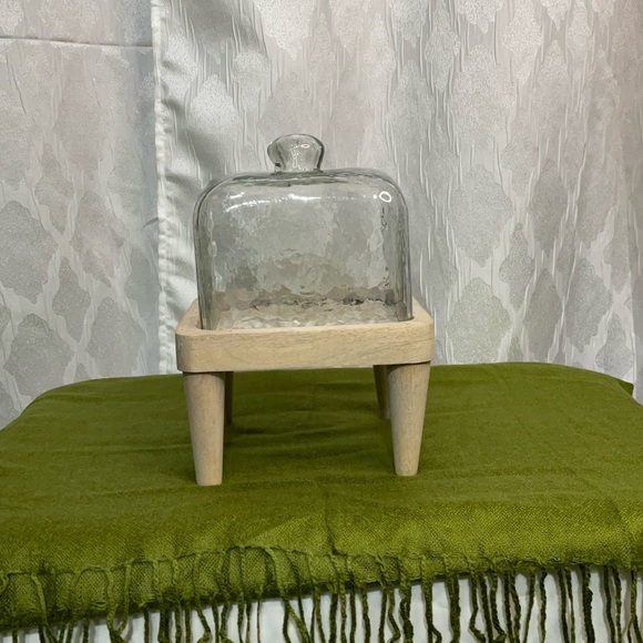Glass Cloche with Wooden Stand - Picture 5 of 6